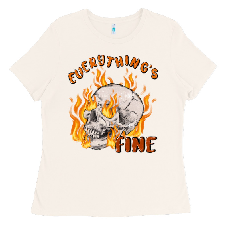 Everything's Fine Ladies Tee by MaliasSmallBusiness | Teevron