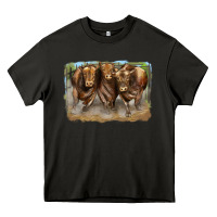 Asphalt 3 red angus bulls Heavy Core Tee - LillyAllenDesigns