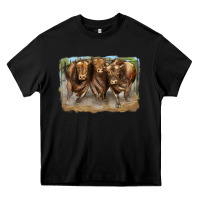 Black 3 red angus bulls Heavy Core Tee - LillyAllenDesigns