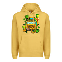 Antique Gold St. Patrick's school bus Premium Hoodie - OliviaCreatesArt