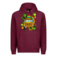 Burgundy St. Patrick's school bus Premium Hoodie - OliviaCreatesArt