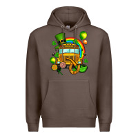 Coffee St. Patrick's school bus Premium Hoodie - OliviaCreatesArt
