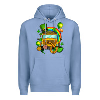 Colony Blue St. Patrick's school bus Premium Hoodie - OliviaCreatesArt