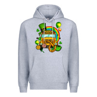 Heather Grey St. Patrick's school bus Premium Hoodie - OliviaCreatesArt