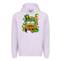 Lilac St. Patrick's school bus Premium Hoodie - OliviaCreatesArt