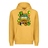 Mustard St. Patrick's school bus Premium Hoodie - OliviaCreatesArt