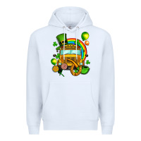 White St. Patrick's school bus Premium Hoodie - OliviaCreatesArt