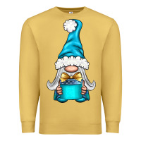 Antique Gold winter gnome with gift Premium Sweatshirt - BundleAndBundleShop
