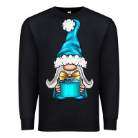 Black winter gnome with gift Premium Sweatshirt - BundleAndBundleShop