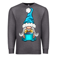Charcoal Heather winter gnome with gift Premium Sweatshirt - BundleAndBundleShop