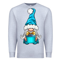 Heather Grey winter gnome with gift Premium Sweatshirt - BundleAndBundleShop