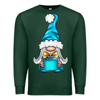 Sports Green winter gnome with gift Premium Sweatshirt - BundleAndBundleShop