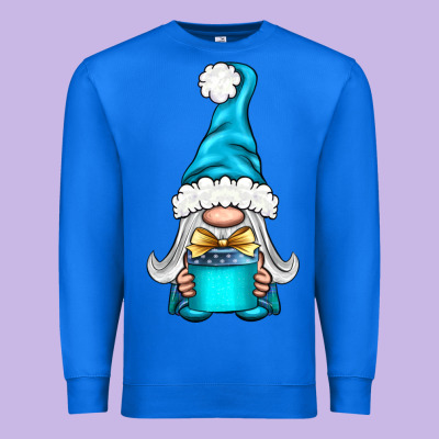 Winter Gnome With Gift Premium Sweatshirt Designed By Bundleandbundleshop