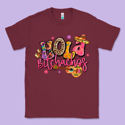 Hola Bitchachos Mexico Cinco De Mayo Classic Tee Designed By Lillyallendesigns