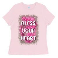 Bubblegum Pink bless your heart Ladies Tee - MaliasSmallBusiness
