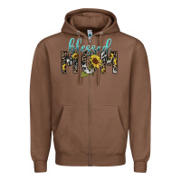 Chestnut Blessed mom sunflower mother's day Zipper Hoodie - HowdyJamesFarm