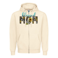 Sandshell Blessed mom sunflower mother's day Zipper Hoodie - HowdyJamesFarm