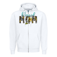 White Blessed mom sunflower mother's day Zipper Hoodie - HowdyJamesFarm