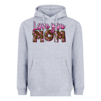 Heather Grey love you mom Heavyweight Hoodie - FaDigitalArtStudio