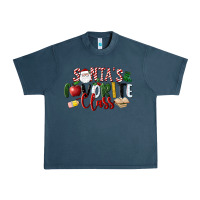 Midnight Navy Santa's Favorite Class Christmas Urban Heavy Tee - LillyAllenDesigns