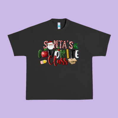 Santa's Favorite Class Christmas Urban Heavy Tee Designed By Lillyallendesigns