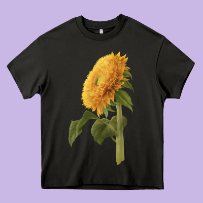 Teddy Bear Sunflower Heavy Core Tee Designed By Lillyallendesigns