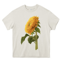 Cream teddy bear sunflower Heavy Core Tee - LillyAllenDesigns