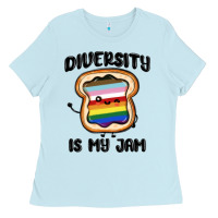 Baby Blue diversity is my jam Ladies Tee - MaliasSmallBusiness