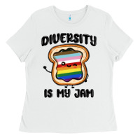 White diversity is my jam Ladies Tee - MaliasSmallBusiness