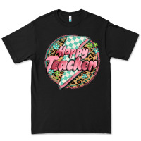 Black happy teacher lighting bolt Premium Tee - MaliasSmallBusiness