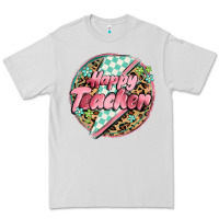 Dove Grey happy teacher lighting bolt Premium Tee - MaliasSmallBusiness