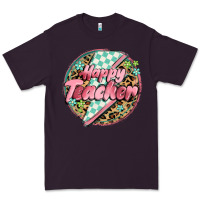 Plum happy teacher lighting bolt Premium Tee - MaliasSmallBusiness