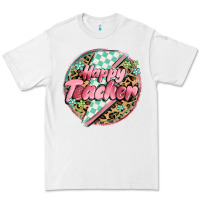 White happy teacher lighting bolt Premium Tee - MaliasSmallBusiness