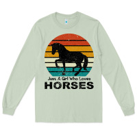 Matcha Just A Girl Who Loves Horses Long Sleeve Tee - Bettercallsaul