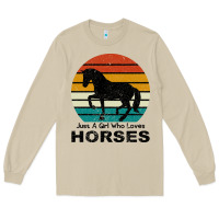 Mushroom Just A Girl Who Loves Horses Long Sleeve Tee - Bettercallsaul