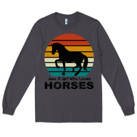 Smoke Just A Girl Who Loves Horses Long Sleeve Tee - Bettercallsaul