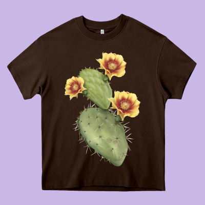 Opuntia Phaeacantha Heavy Core Tee Designed By Lillyallendesigns