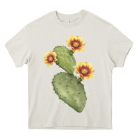 Cream opuntia phaeacantha Heavy Core Tee - LillyAllenDesigns