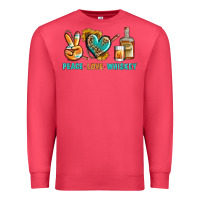 Cardinal Peace Love Whiskey Premium Sweatshirt - BundleAndBundleShop
