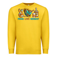 Lemon Peace Love Whiskey Premium Sweatshirt - BundleAndBundleShop