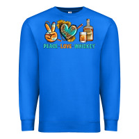 True Royal Peace Love Whiskey Premium Sweatshirt - BundleAndBundleShop