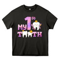 Asphalt my first tooth with teeth for girls Heavy Core Tee - AdoDesignShop