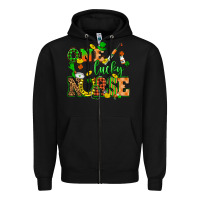 Black St. Patricks Day one lucky nurse Zipper Hoodie - HowdyJamesFarm