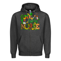 Charcoal Heather St. Patricks Day one lucky nurse Zipper Hoodie - HowdyJamesFarm