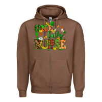 Chestnut St. Patricks Day one lucky nurse Zipper Hoodie - HowdyJamesFarm