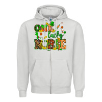 Dove Grey St. Patricks Day one lucky nurse Zipper Hoodie - HowdyJamesFarm