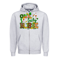 Heather Grey St. Patricks Day one lucky nurse Zipper Hoodie - HowdyJamesFarm