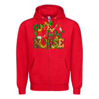 Red St. Patricks Day one lucky nurse Zipper Hoodie - HowdyJamesFarm