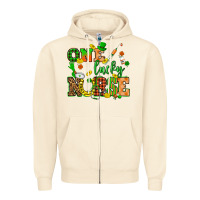 Sandshell St. Patricks Day one lucky nurse Zipper Hoodie - HowdyJamesFarm