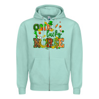 Seafoam St. Patricks Day one lucky nurse Zipper Hoodie - HowdyJamesFarm